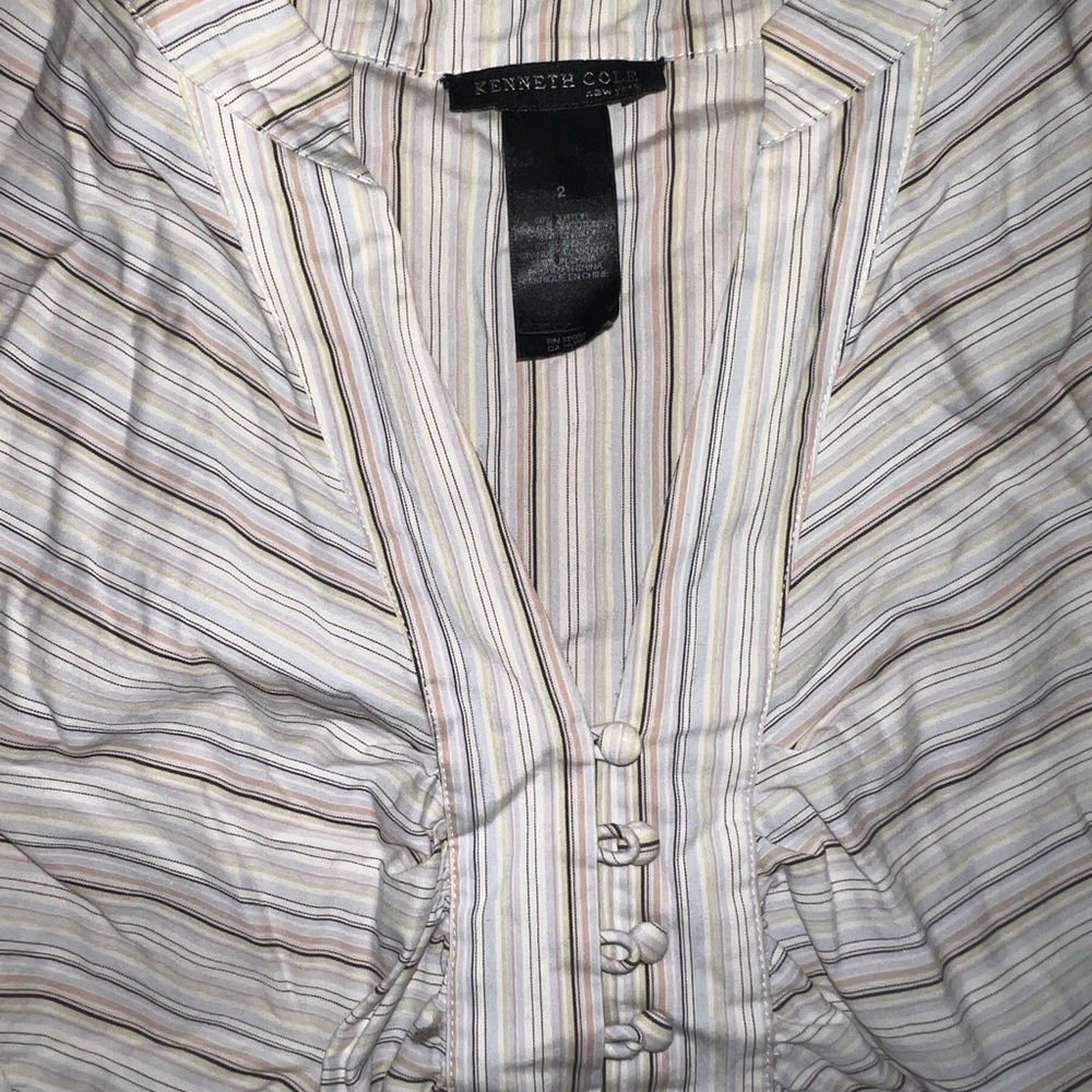 Kenneth Cole Multicolor Striped Blouse